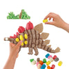 Playmais dino kaarten versieren, 4st.