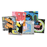 Playmais mosaic kaarten versieren draak - afbeelding 1