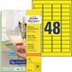 Avery etiketten l6041 geel 960 stuks