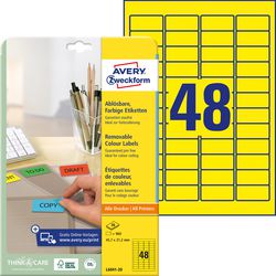 Etiketten avery zweckform l6041 geel 960 stuks