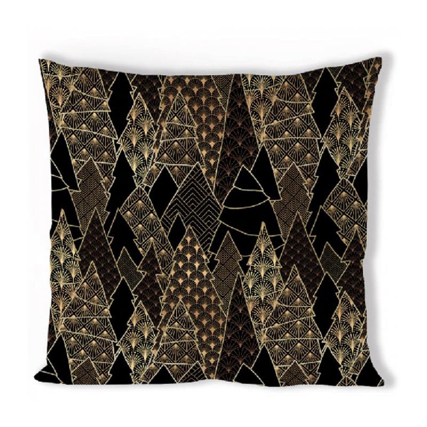 Ambiente kussenhoes luxury trees zwart -40x40cm -100% katoen