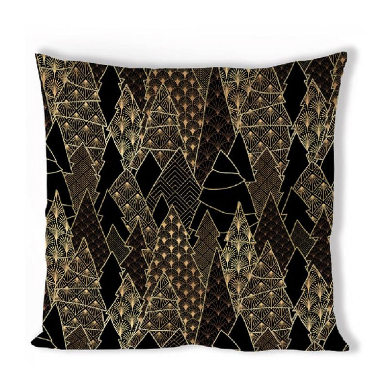 Ambiente kussenhoes luxury trees zwart
