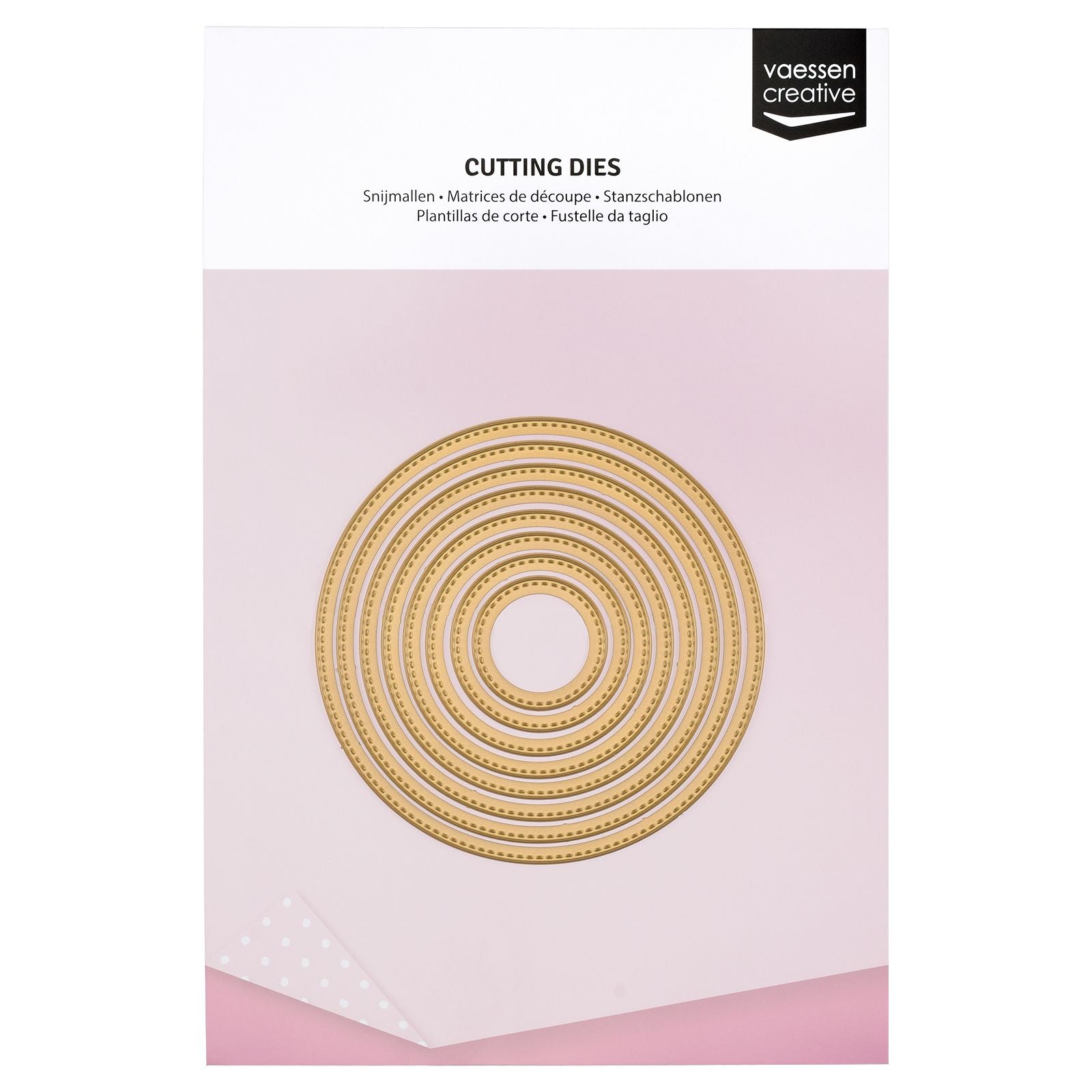 Vaessen creative • essentials snijmallen cirkel met stikrand 8st.