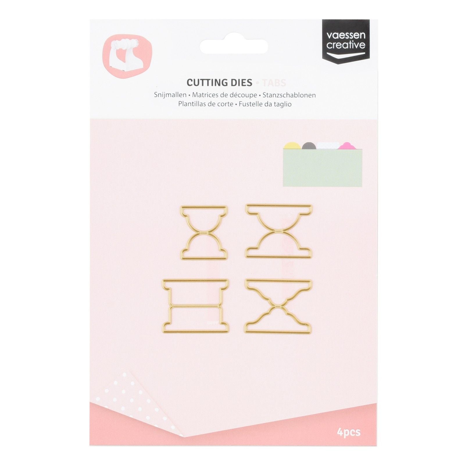 Vaessen creative • snijmallen rolodex tabs 4st.