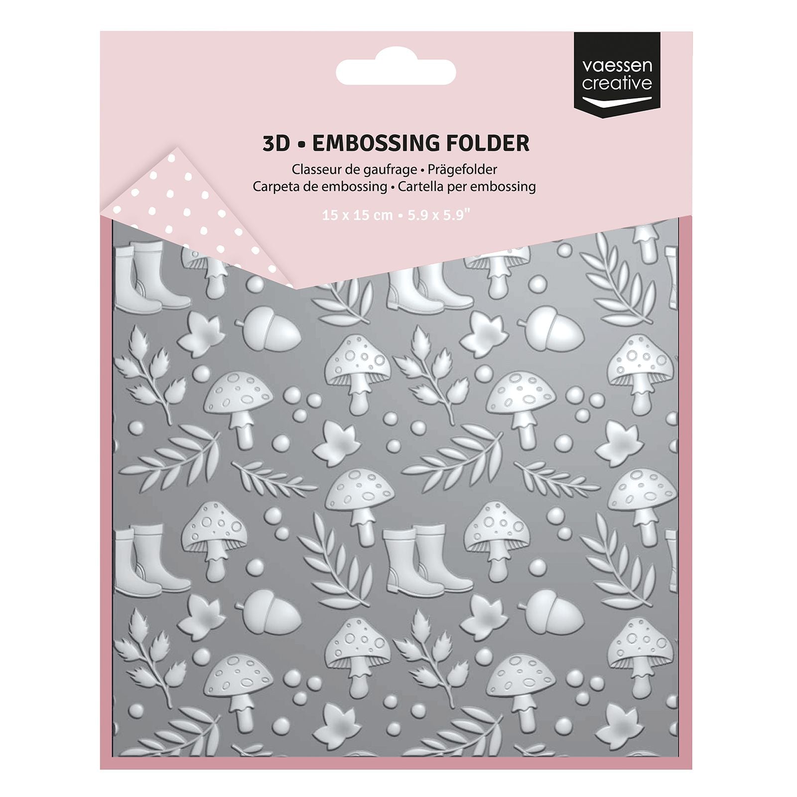 Vaessen creative • embossing folder herfstfiguren 15x15cm 1st.