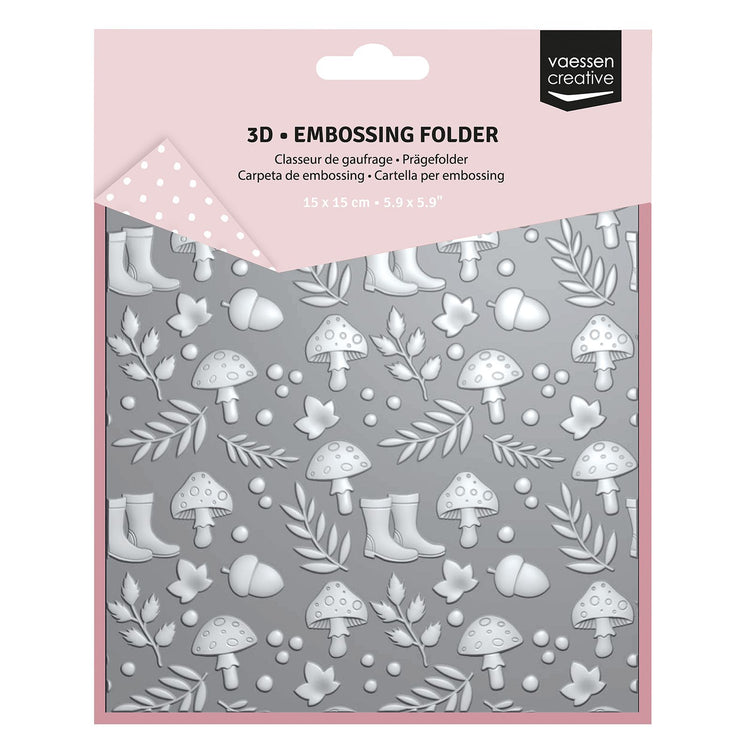 Vaessen creative • embossing folder herfstfiguren 15x15cm 1st.