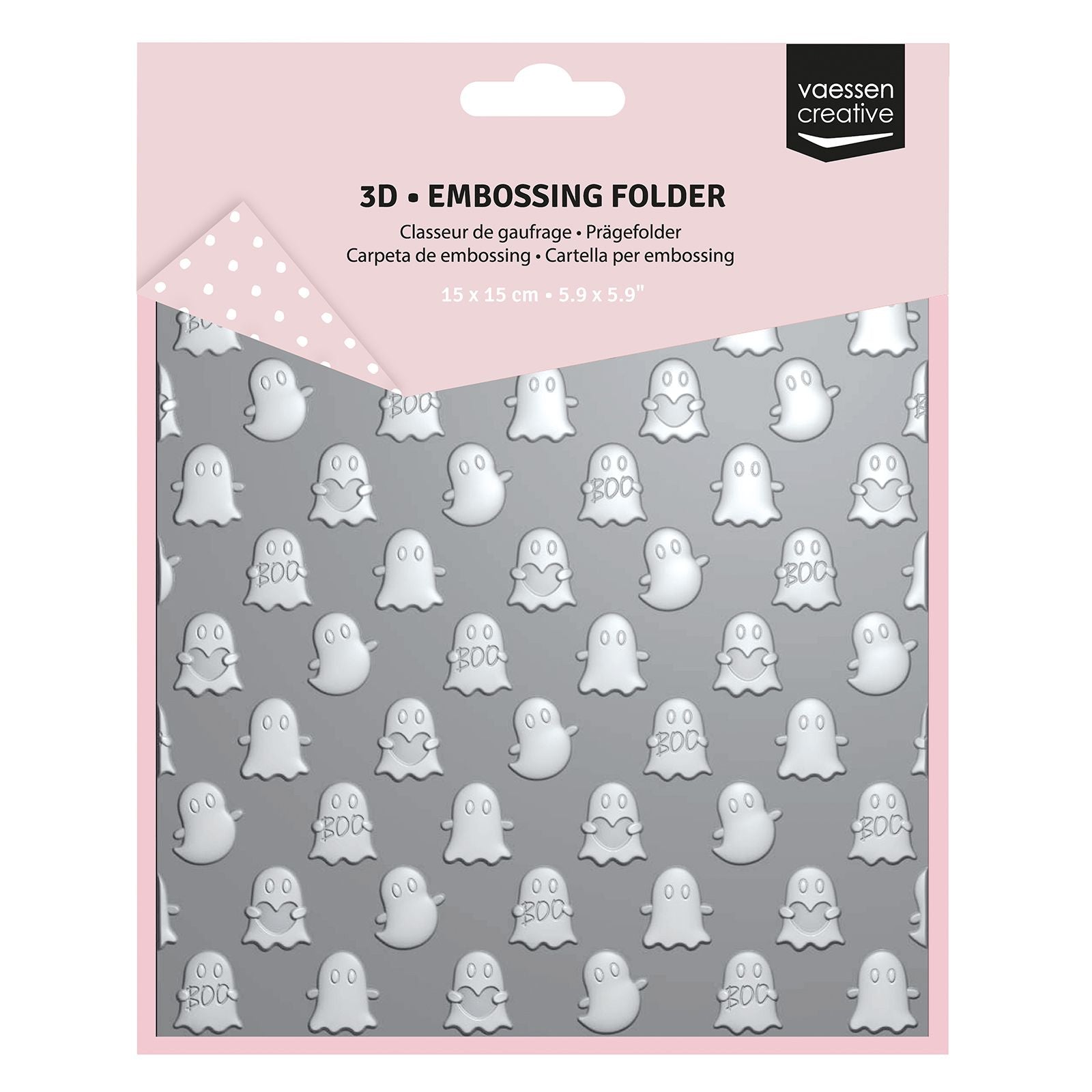 Vaessen creative • embossing folder spookjes 15x15cm 1st.