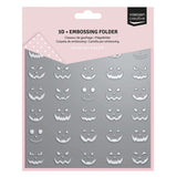 Vaessen creative • embossing folder pompoengezichtjes 15x15cm 1st. - afbeelding 1