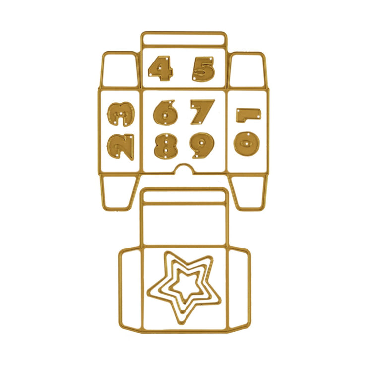 Vaessen creative • snijmallen adventskalender doosje 14st.