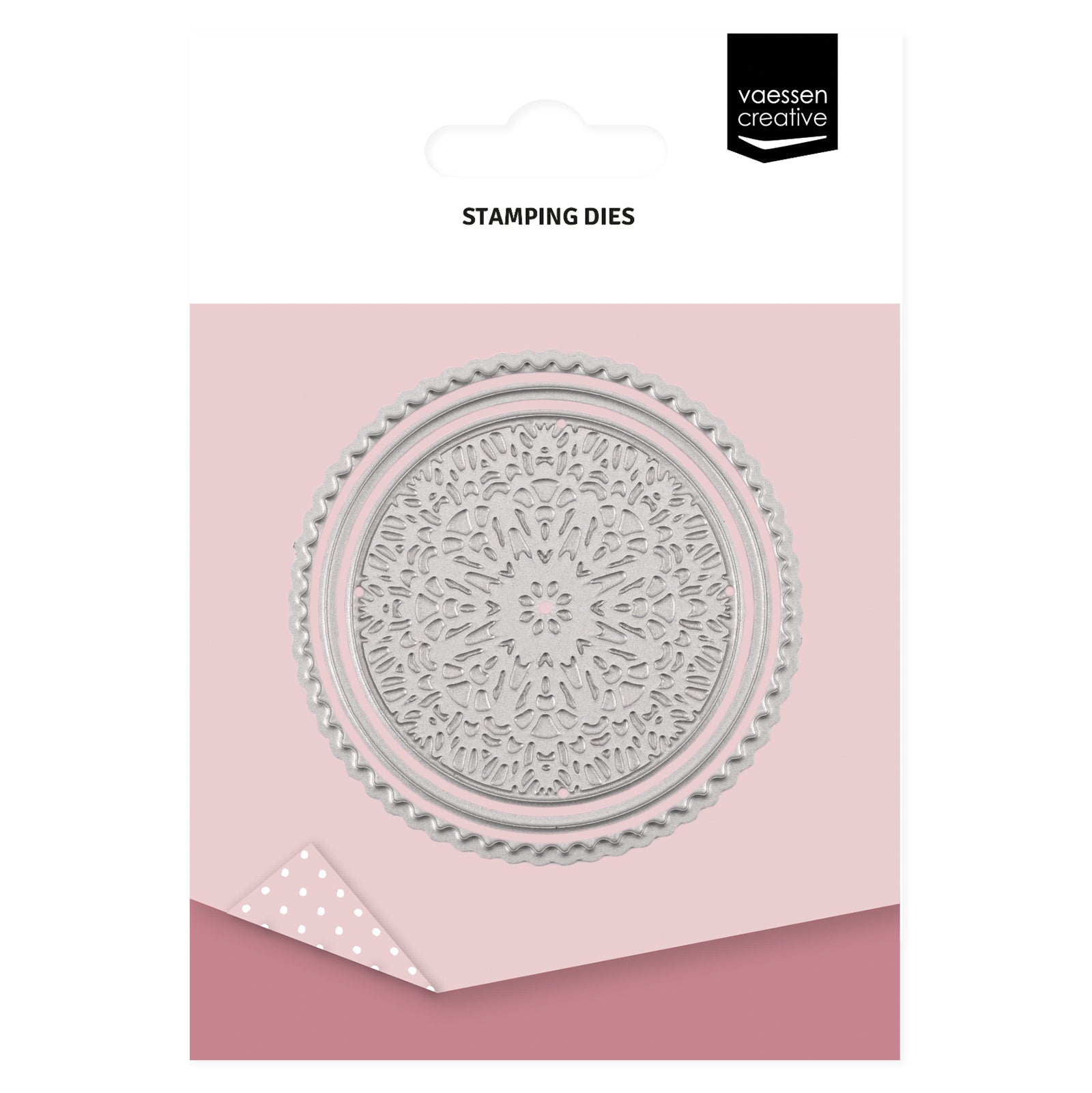 Vaessen creative • stamp die papieren zegel rond ø5,4cm 3st.