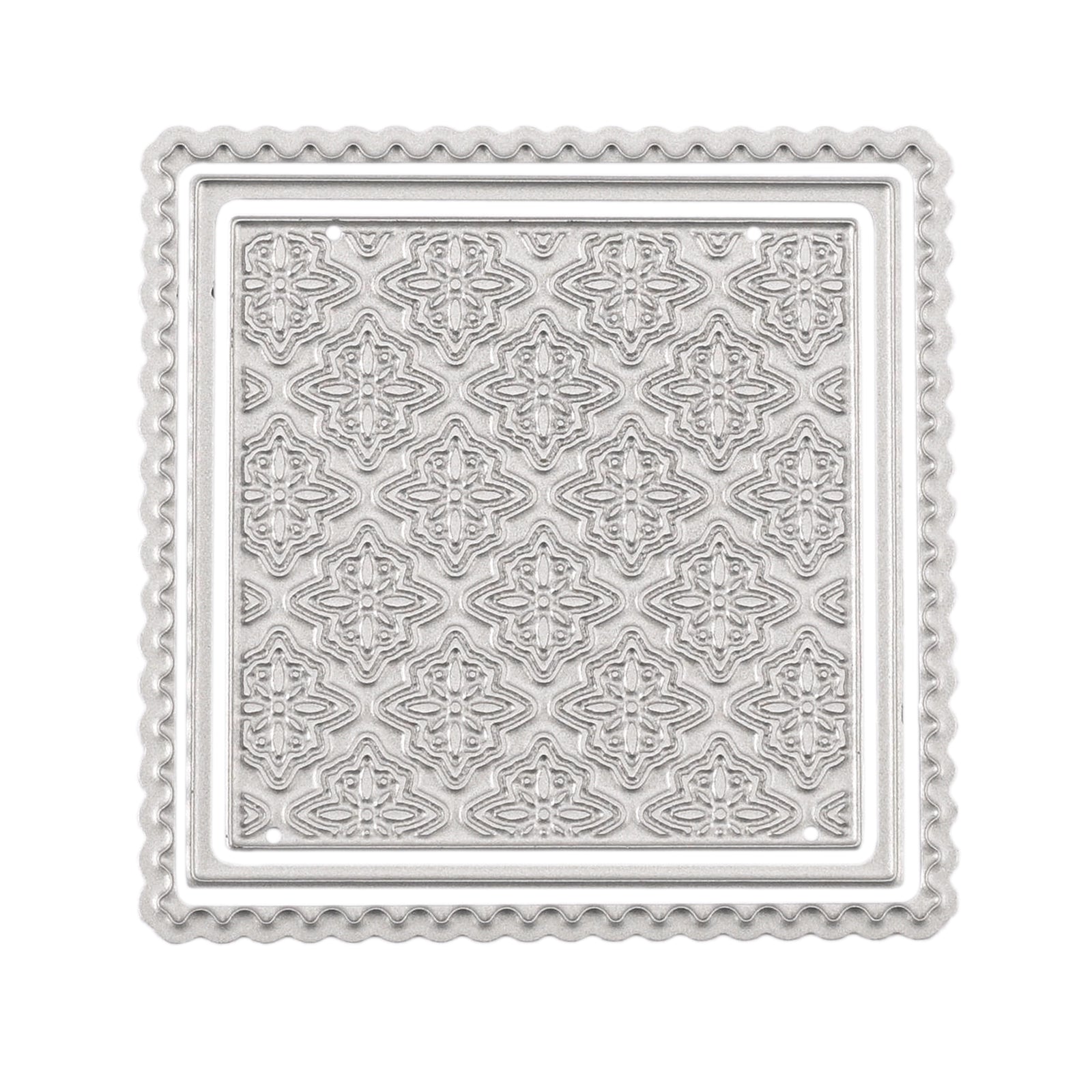 Vaessen creative • stamp die papieren zegel vierkant 5,4x5,4cm 3st.