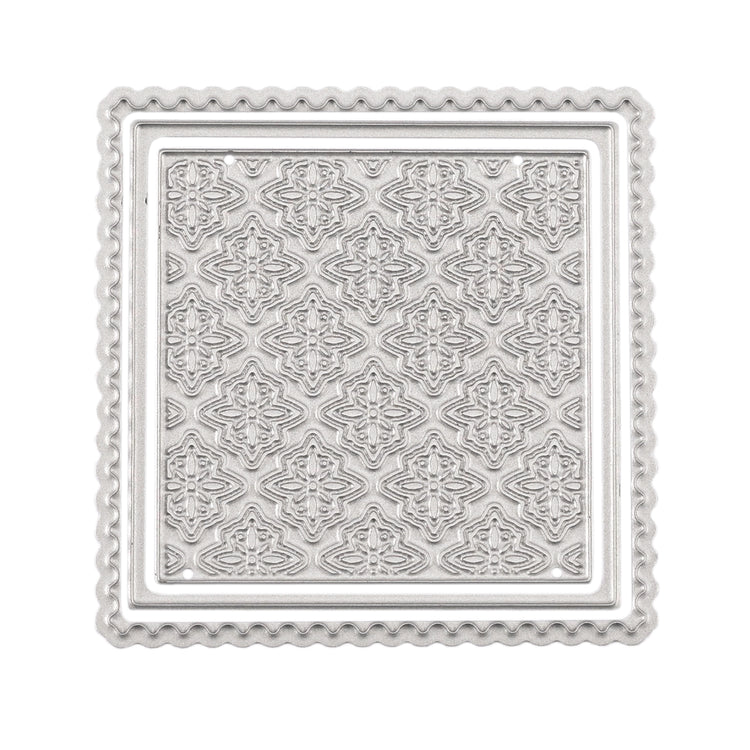 Vaessen creative • stamp die papieren zegel vierkant 5,4x5,4cm 3st.