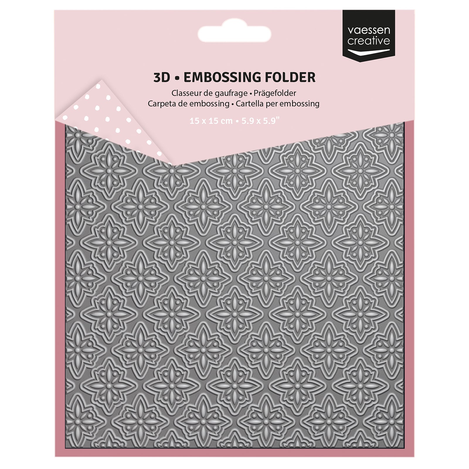 Vaessen creative • 3d embossing folder kerststerren 15x15cm