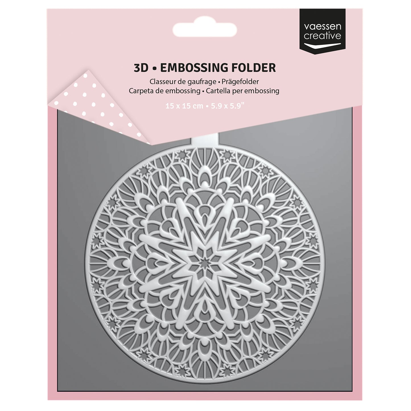 Vaessen creative • 3d embossing folder kerstbal 15x15cm