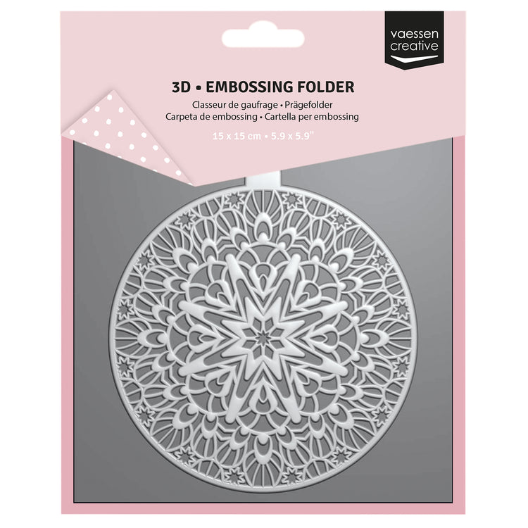 Vaessen creative • 3d embossing folder kerstbal 15x15cm