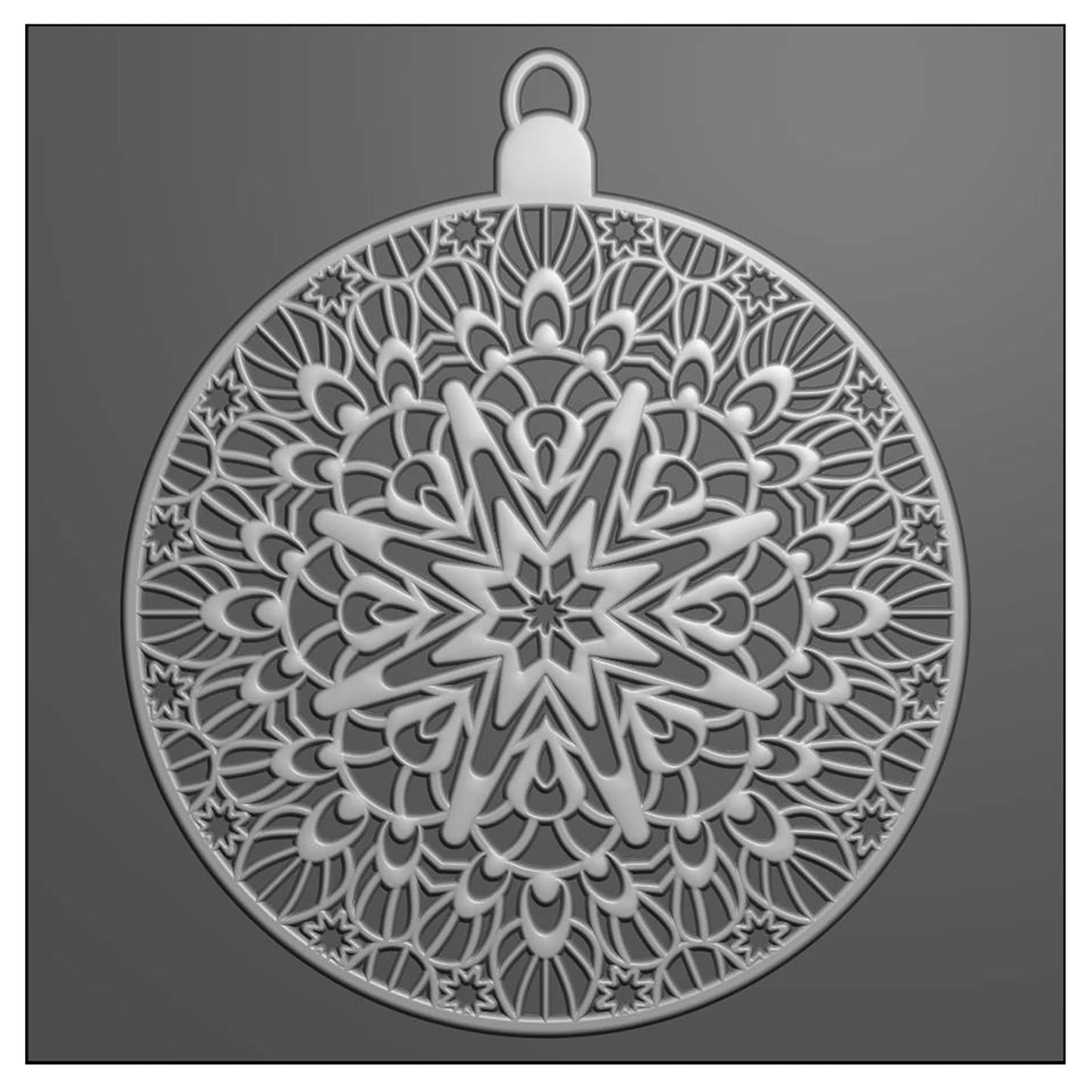 Vaessen creative • 3d embossing folder kerstbal 15x15cm