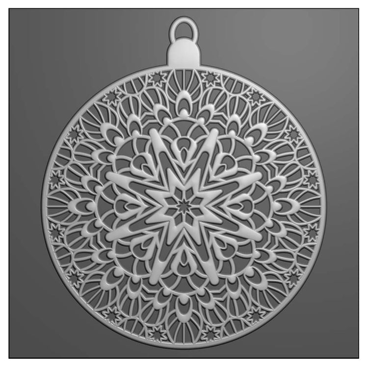 Vaessen creative • 3d embossing folder kerstbal 15x15cm