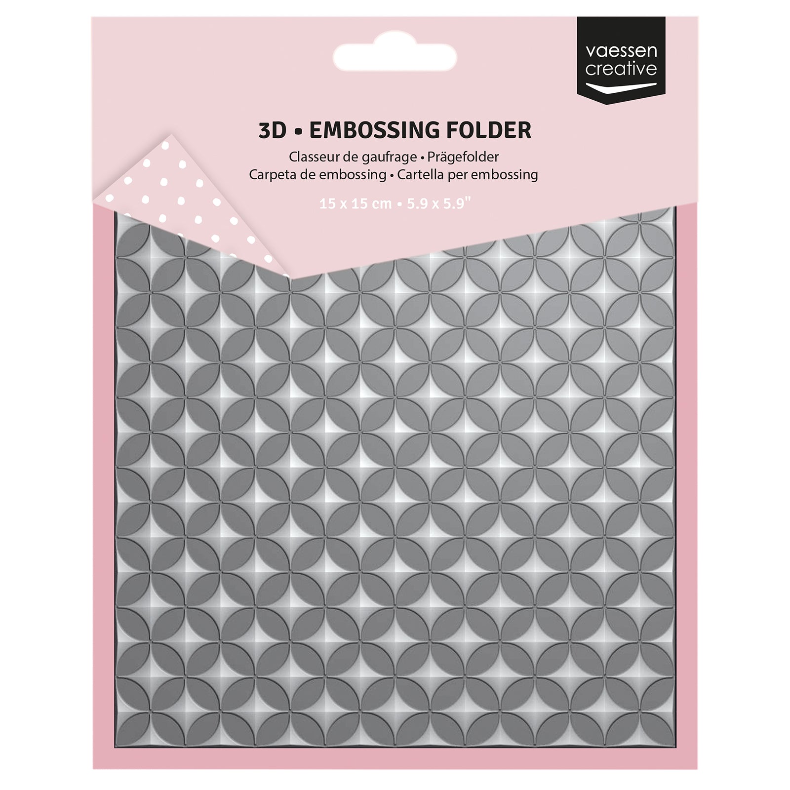 Vaessen creative • 3d embossing folder grafische sterren 15x15cm