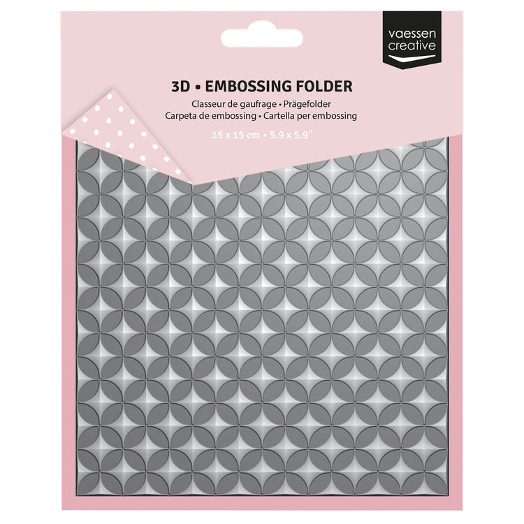 Vaessen creative • 3d embossing folder grafische sterren 15x15cm