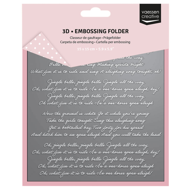 Vaessen creative • 3d embossing folder jingle bells 15x15cm