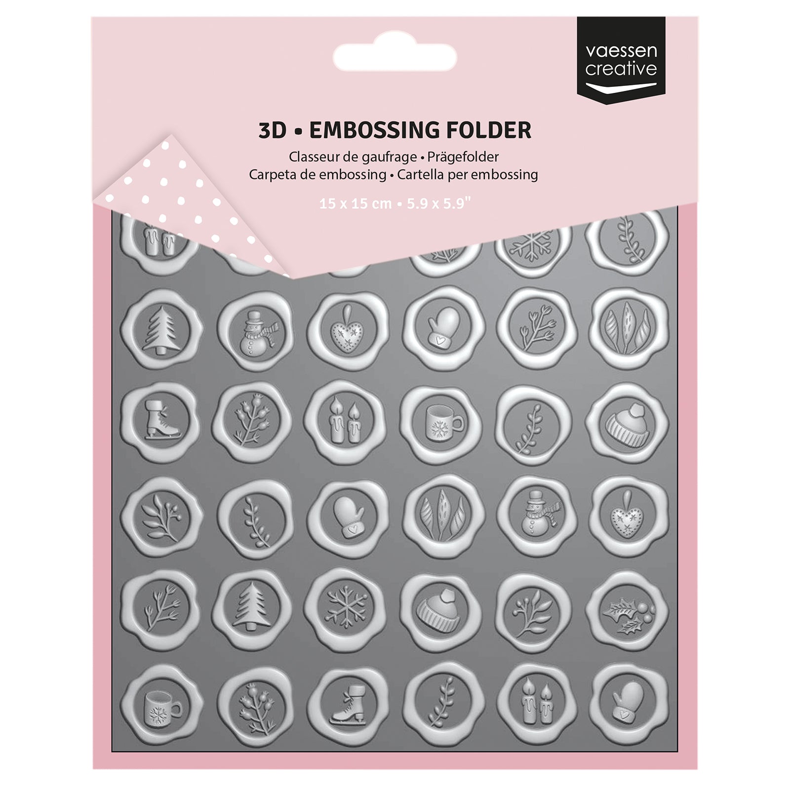 Vaessen creative • embossing folder wax zegels 15x15cm