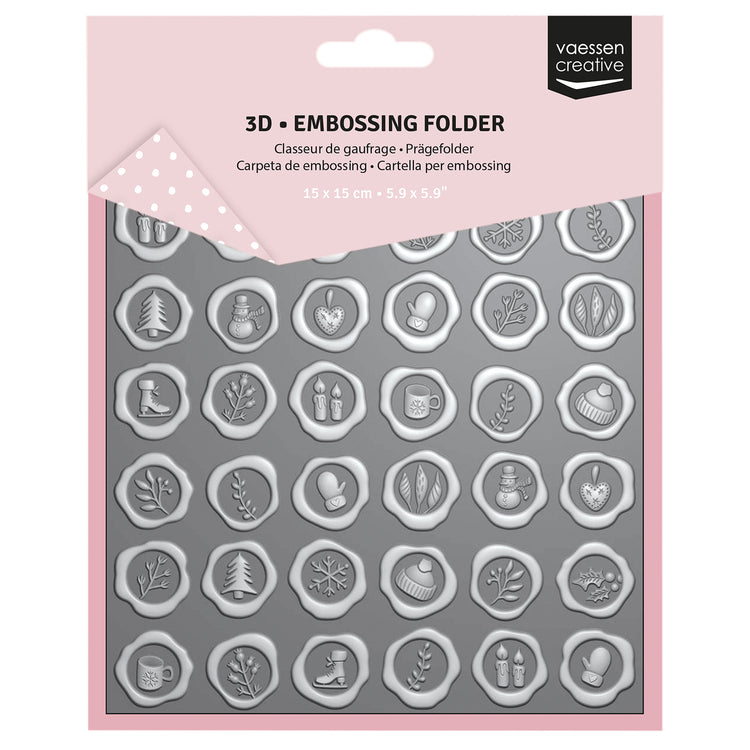 Vaessen creative • embossing folder wax zegels 15x15cm