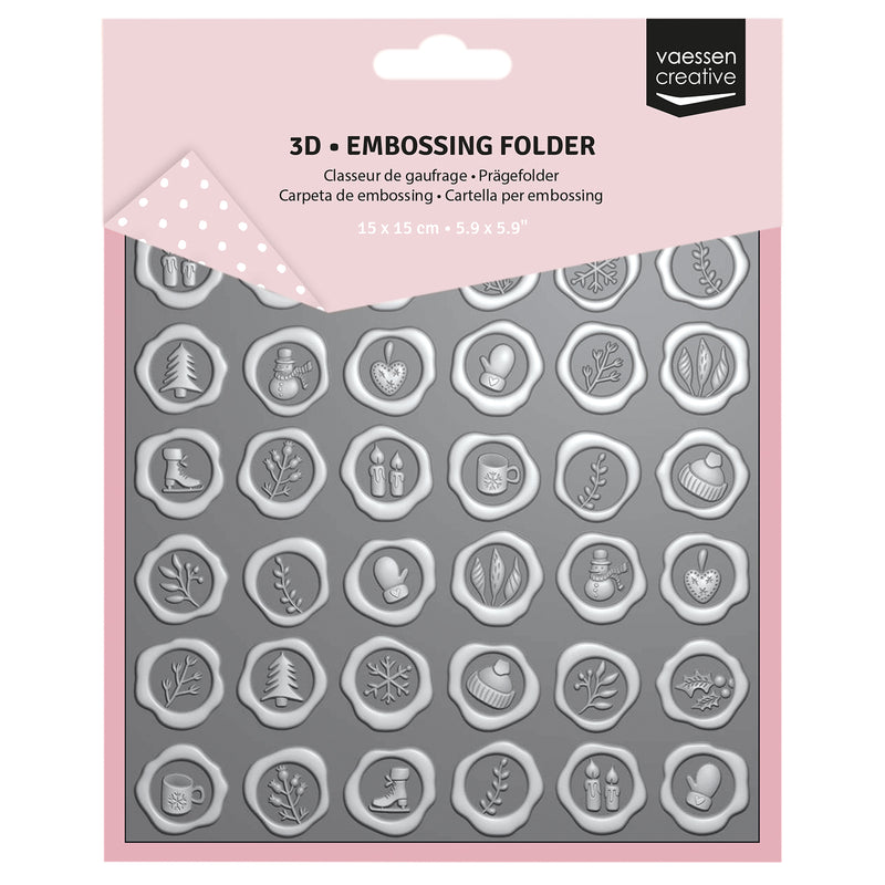 Vaessen creative • embossing folder wax zegels 15x15cm
