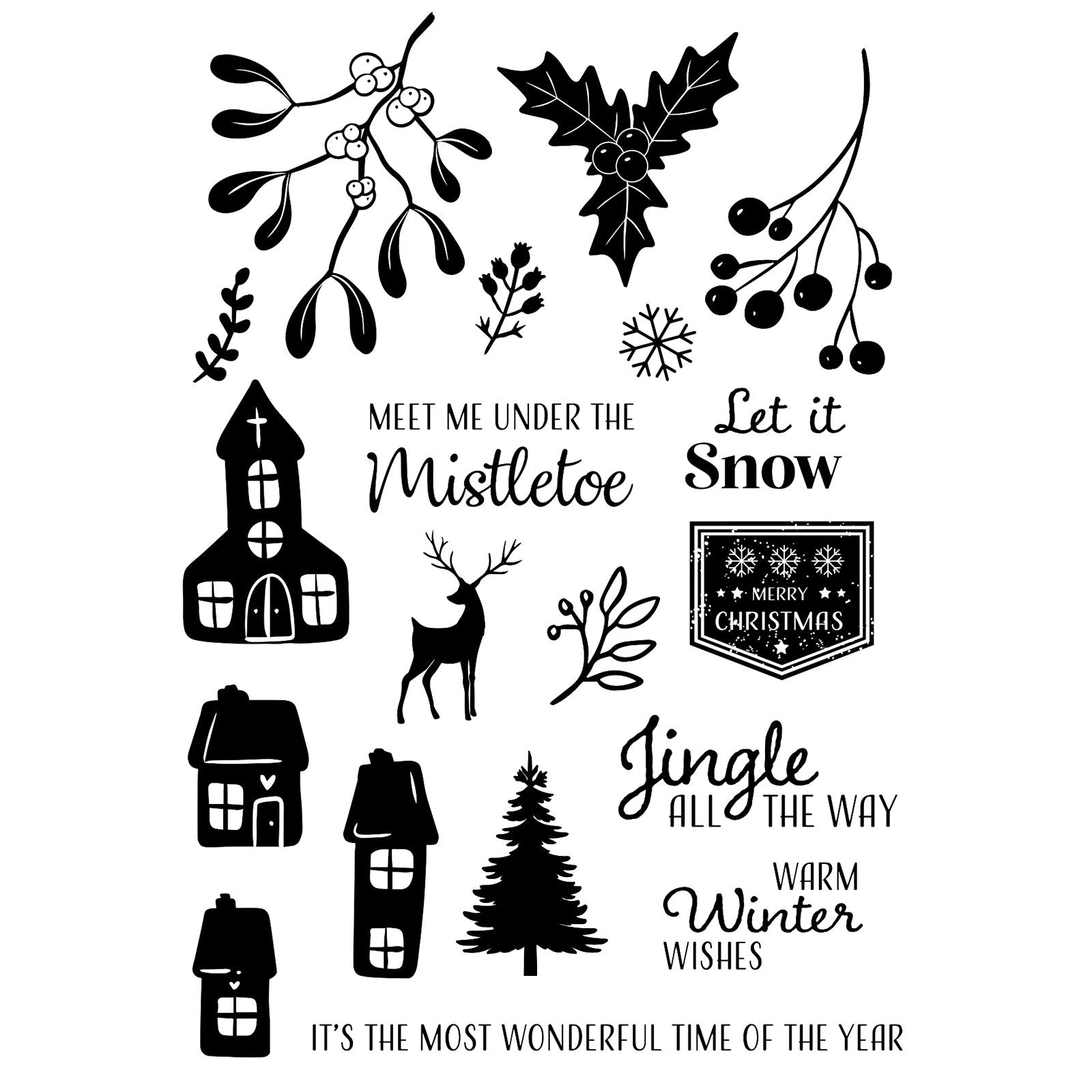 Vaessen creative • clear stamps mistletoe 19st.