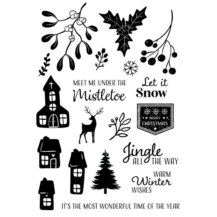 Vaessen creative • clear stamps mistletoe 19st.