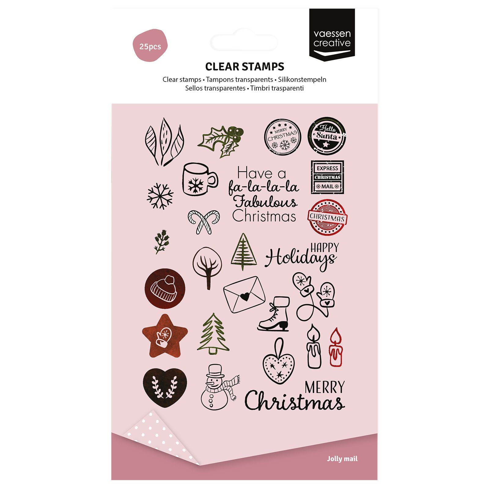 Vaessen creative • clear stamps falala kerst 25st.
