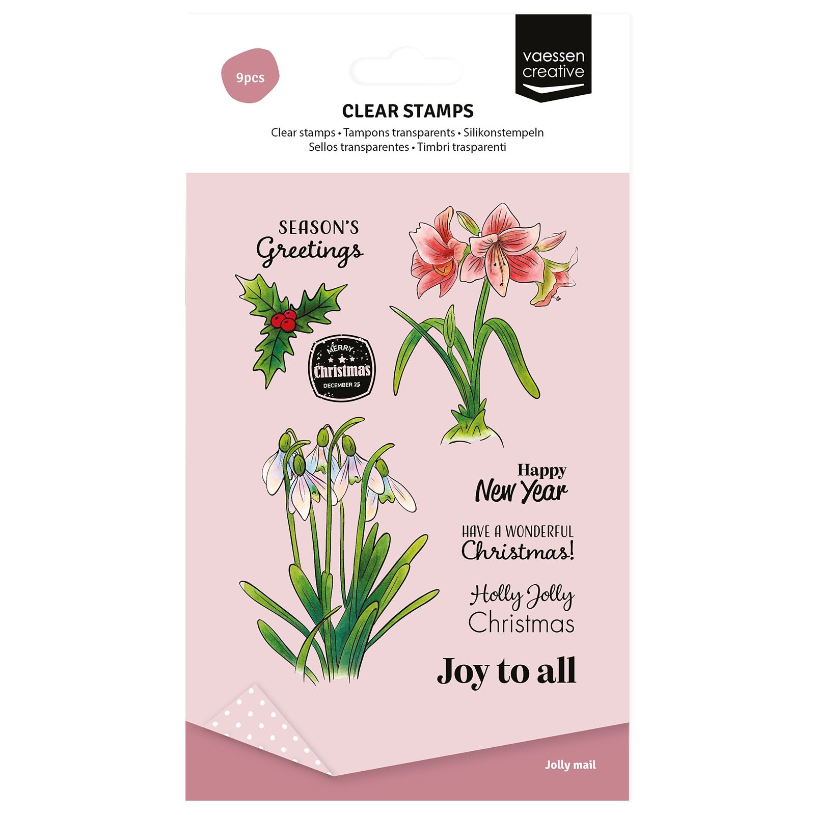Vaessen creative • clear stamps joy to all 9st.