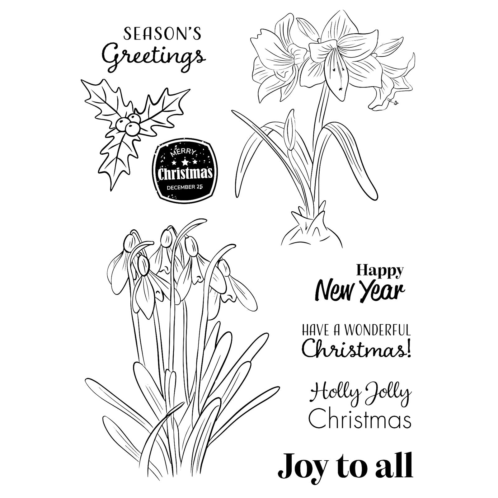 Vaessen creative • clear stamps joy to all 9st.