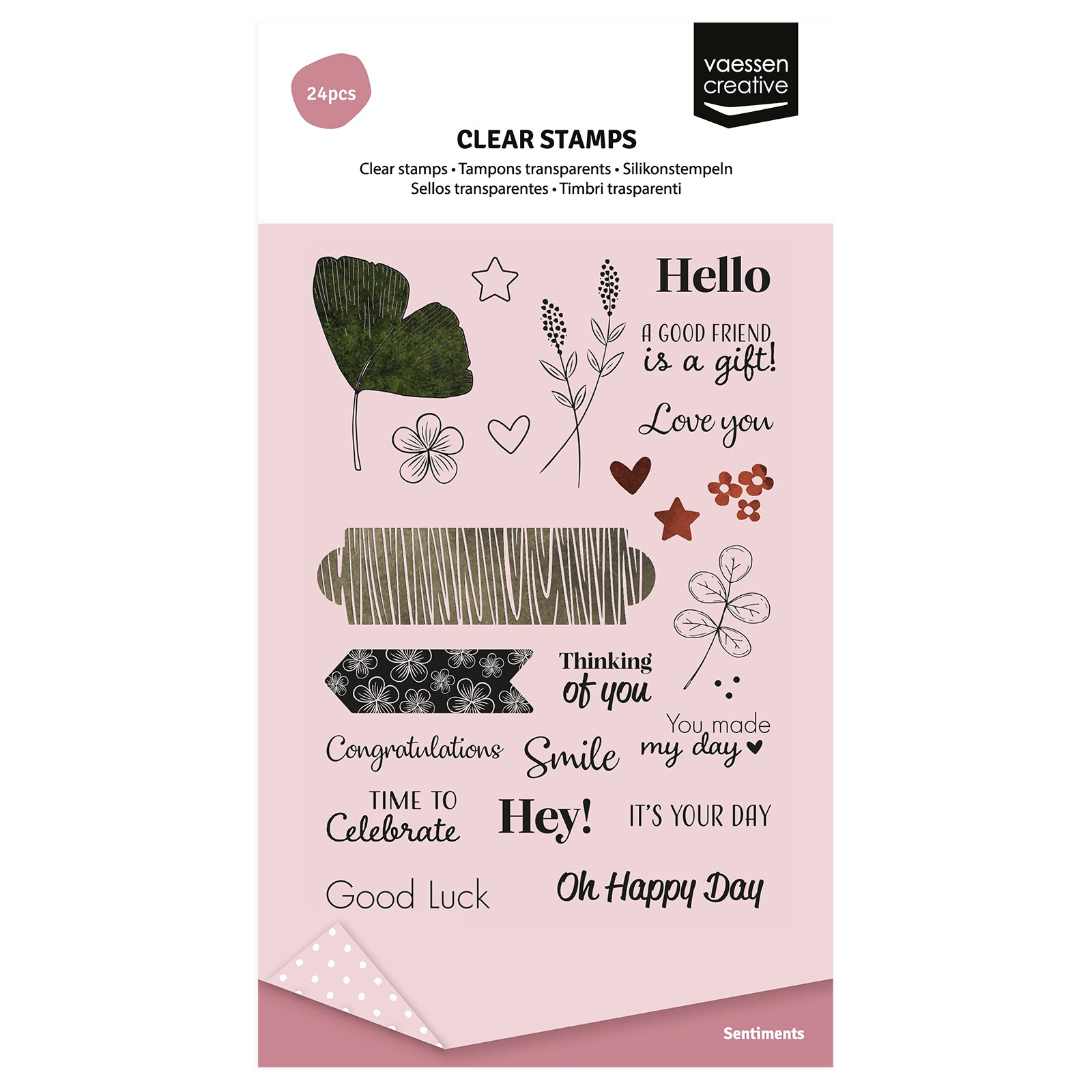 Vaessen creative • clear stamps sentiments 24st.