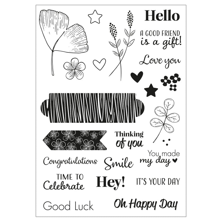 Vaessen creative • clear stamps sentiments 24st.