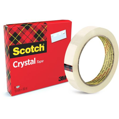Scotch tape crystal clear 6001966 19mmx66m supertransparant vergeelt niet