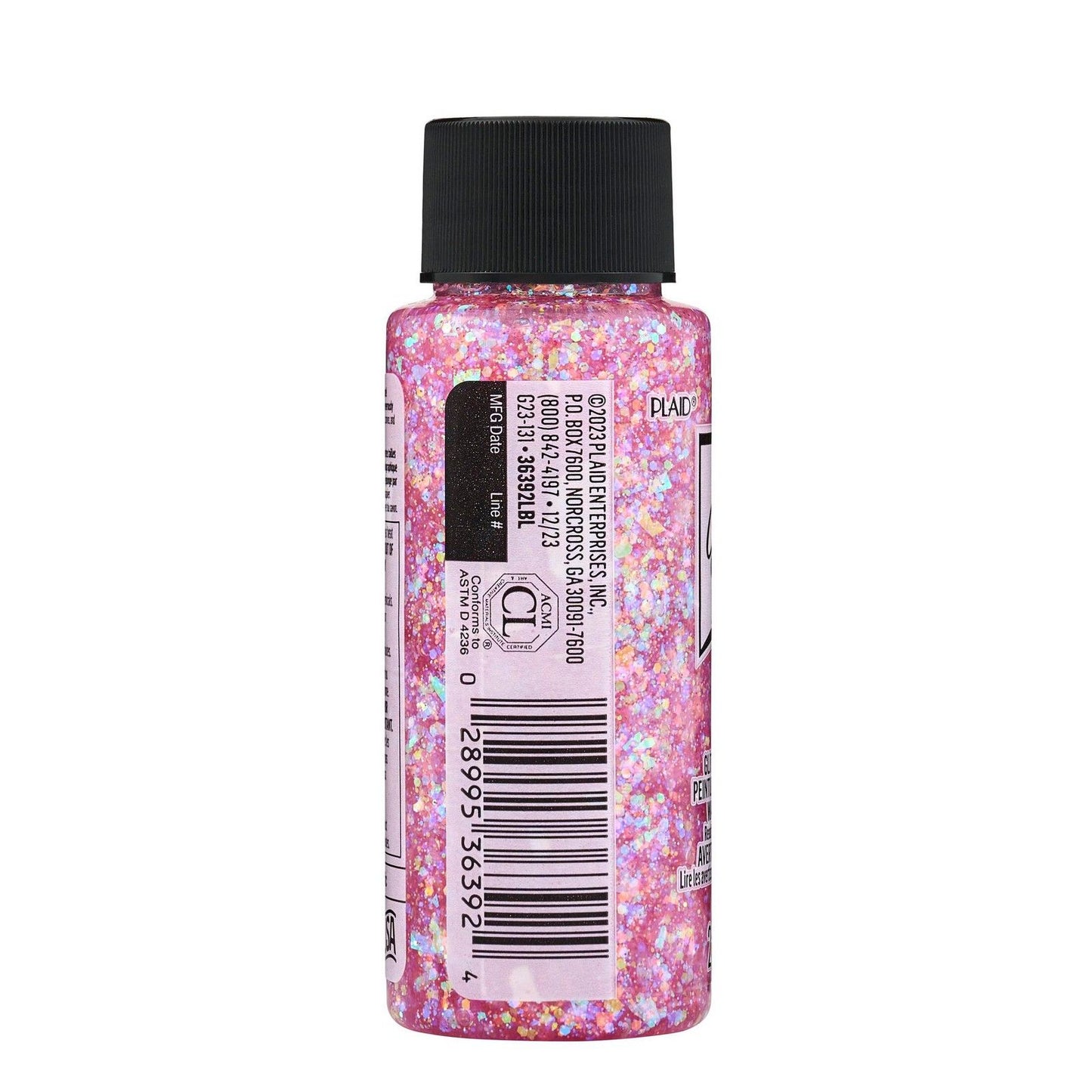 Folkart • glitterific pastels acrylic paint pink 59ml