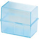 Bak met kaartjes han a7 12,1 x 7,4 x 10,1 cm blauw-transparant voor 300 kaarten