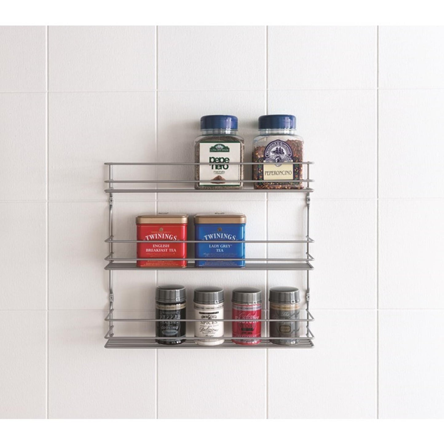 Metaltex space saver smart kitchen pepito kruidenrek 3 etages 36x32x8 cm zilver