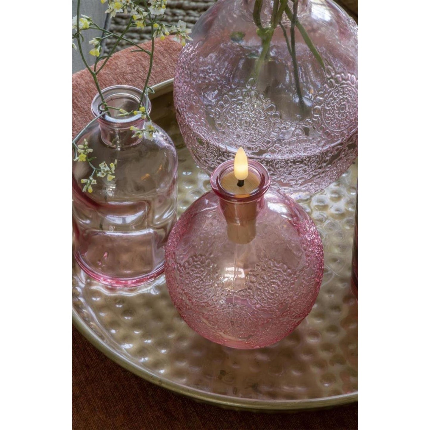 Ideas 4 seasons with love fles met led verlichting geschenkset bologna groen