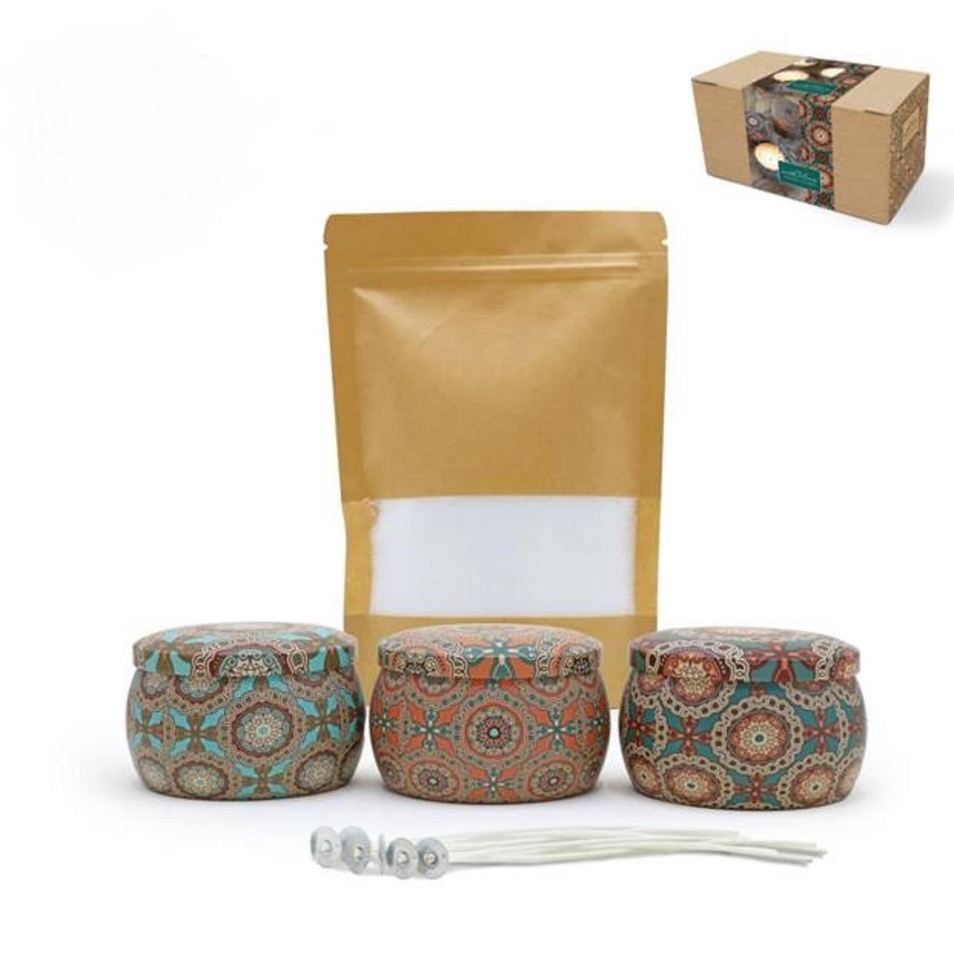 Ideas 4 seasons with love giftset groen pearlsand candle