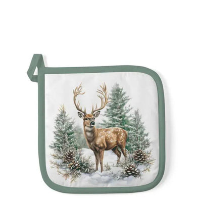 Ambiente pannenlap winter stag white 20x20cm katoen