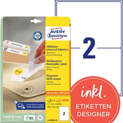 Herkleefbare etiketten avery zweckform stick lift wit