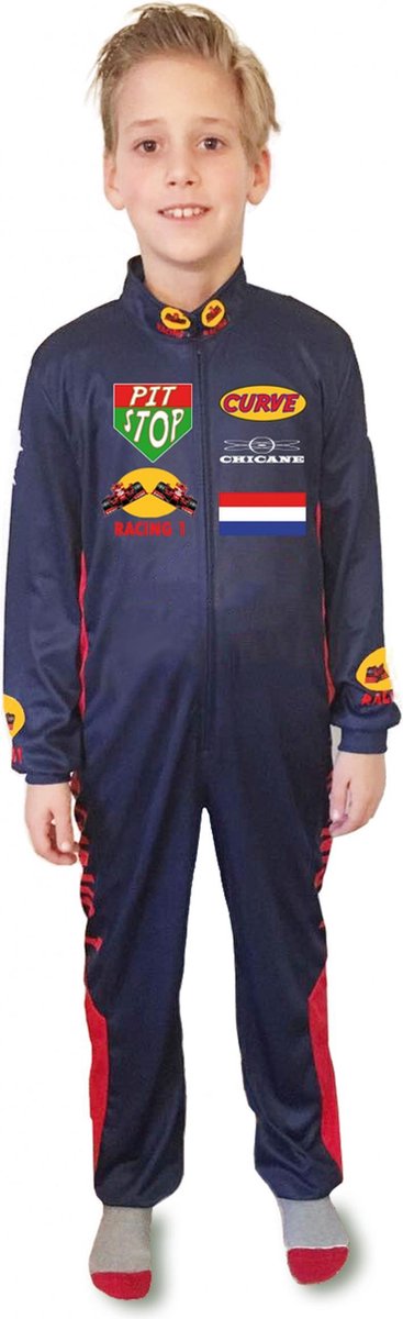 Rubies rubie's verkleedkostuum coureur jongens donkerblauw maat 152