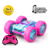 Exost rc 360 cross flash stuntauto roze 1:18 - flashing wheels - incl. oplaadbare batterij - rc auto