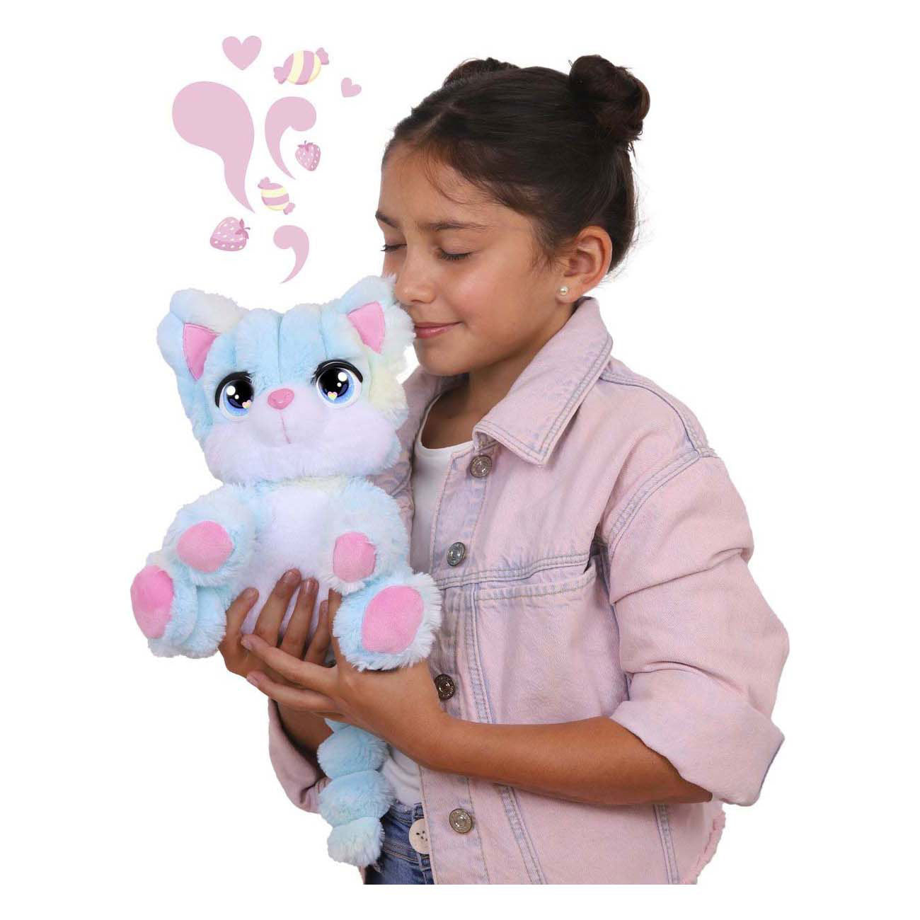 Spectron cotton cuties kitty - geurende suikerspin knuffel, 30cm