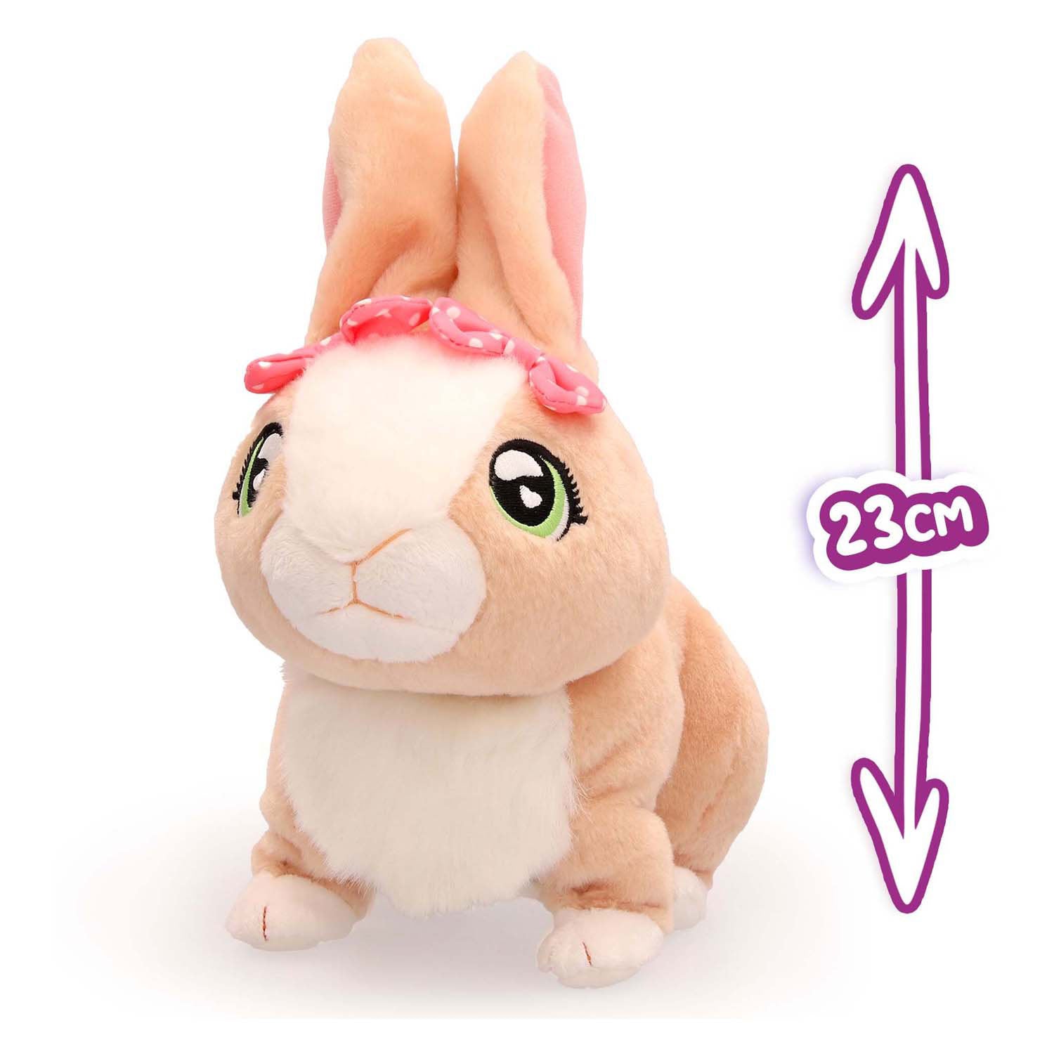 Imc toys club petz betsy konijn bruin - interactieve pluchen knuffel - incl. batterijen