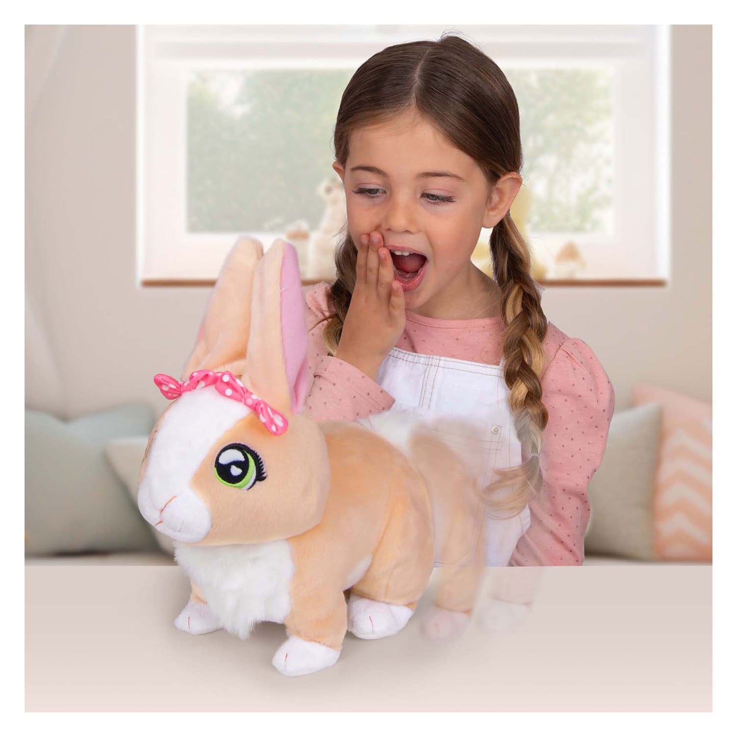 Imc toys club petz betsy konijn bruin - interactieve pluchen knuffel - incl. batterijen