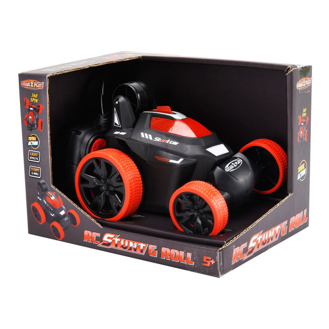 Gear2play rc stunt roll stuntauto - rood