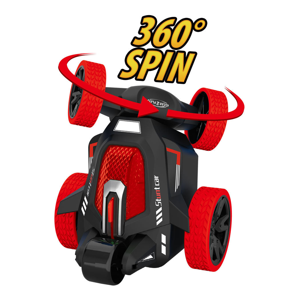 Gear2play rc stunt roll stuntauto - rood