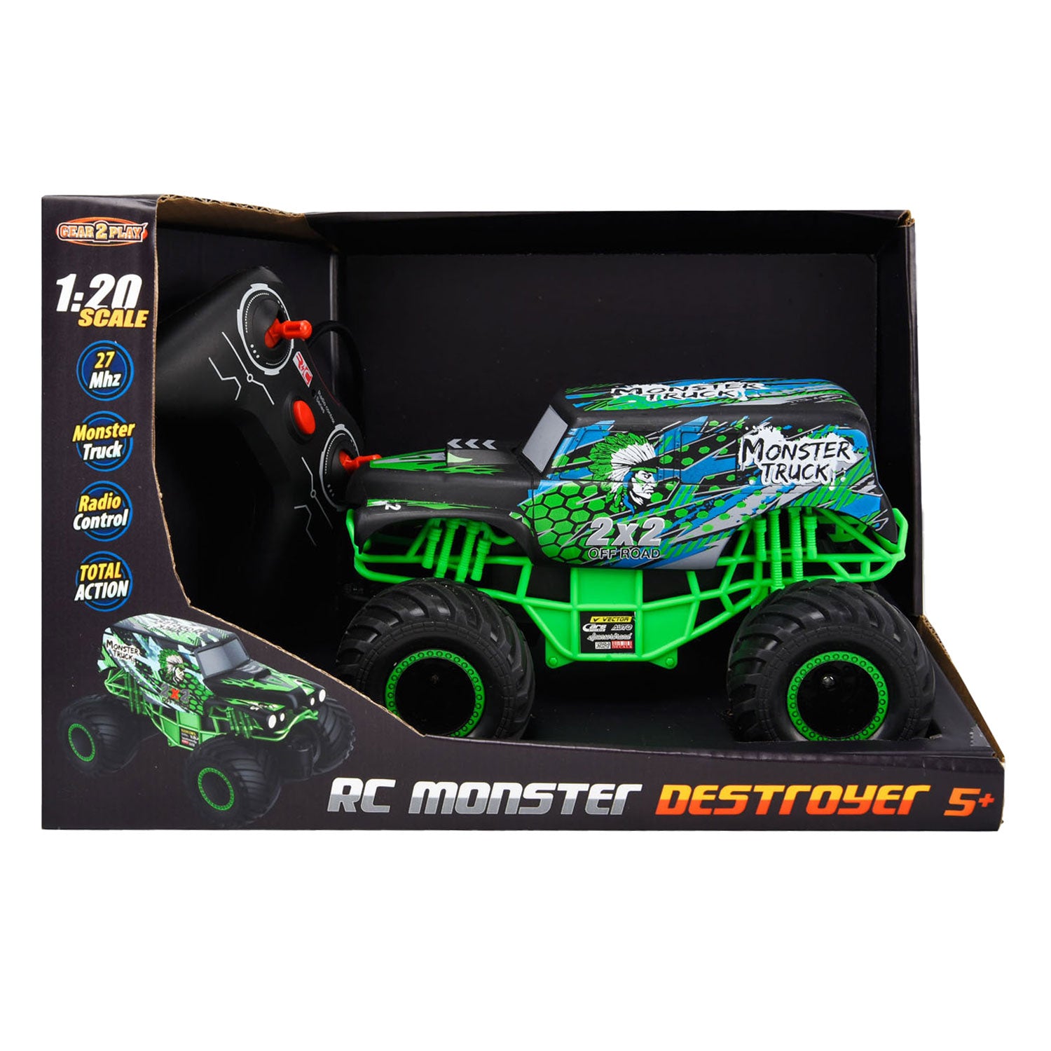 Gear2play rc monster destroyer bestuurbare auto